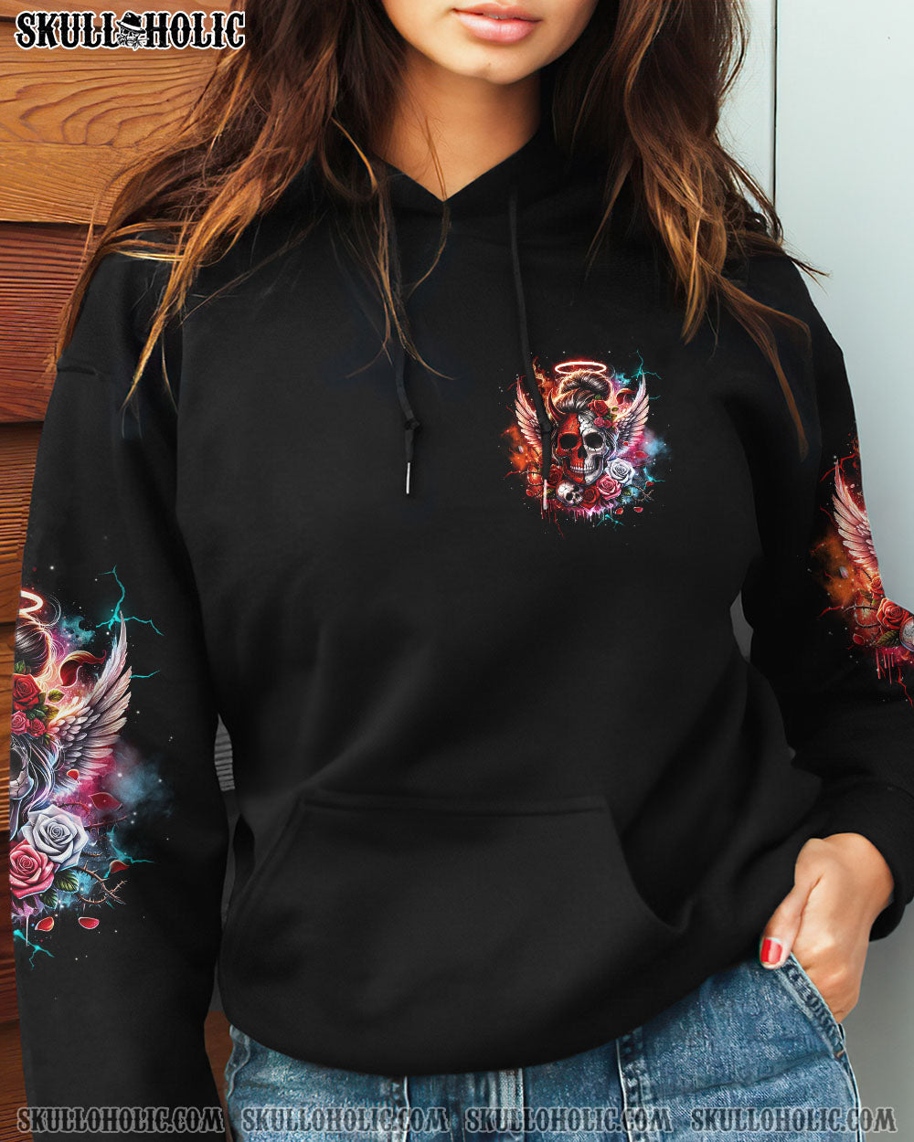 It_E2_80_99s Going To be One of Those Days Angel Devil Skull Gothic Graphic AOP Shirts _2_ tjEIf