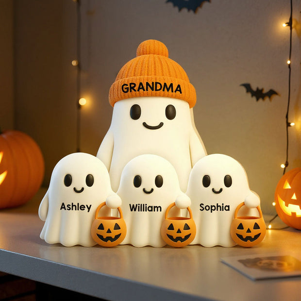 Grandma Boo Crew -Personalized crylic Light Box - Halloween Gift For Grandmas