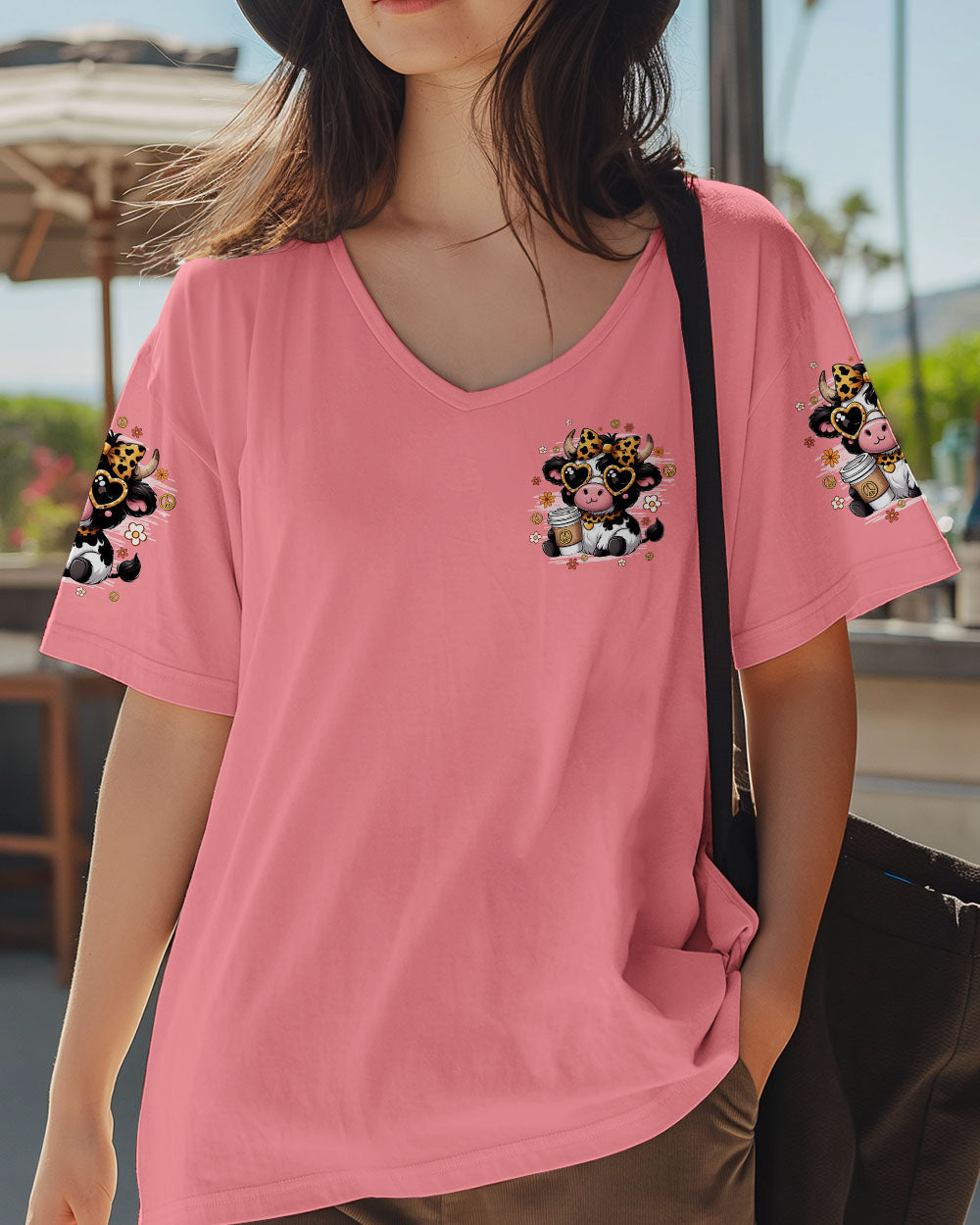 Just A Little Moody Cow Cute Cow Design _26 Coffee Lover_E2_80_99s AOP Shirts _2_ dMR5W