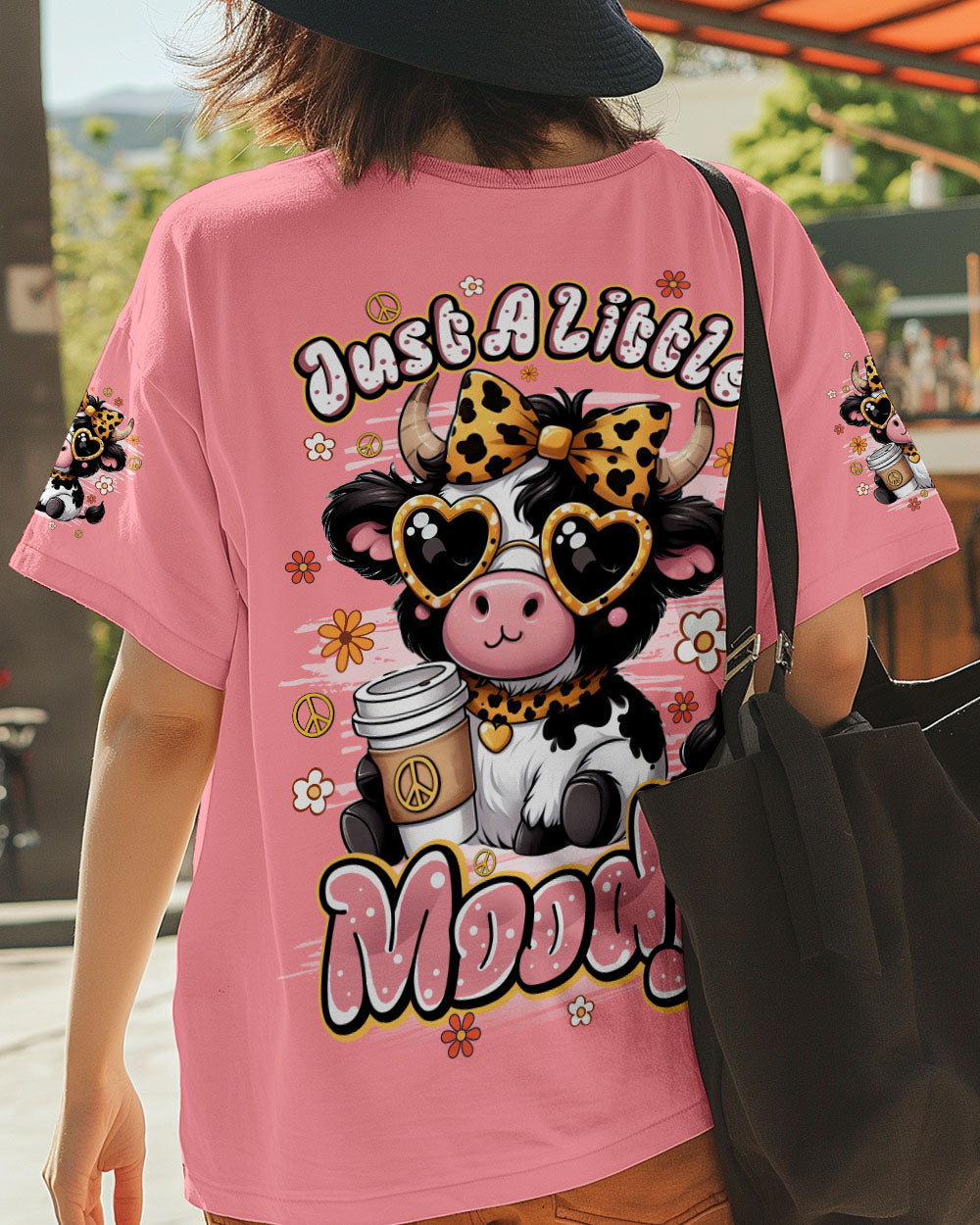 Just A Little Moody Cow Cute Cow Design _26 Coffee Lover_E2_80_99s AOP Shirts _3_ vCq92