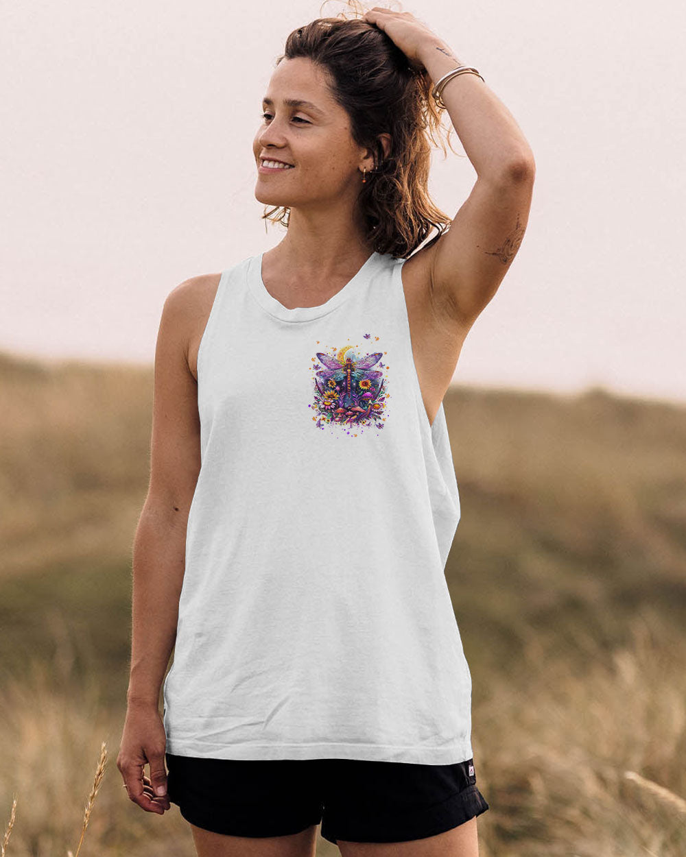 Just Breathe Everything Is Going To Be Okay Colorful Dragonfly Floral AOP Shirts _6_ pd60u