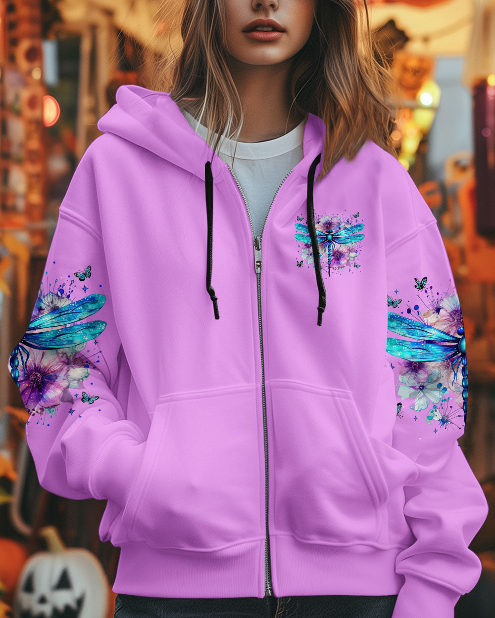 Just Breathe Everything Is Going To Be Okay Dragonfly and Floral Design AOP Shirts _10_ iZgGu