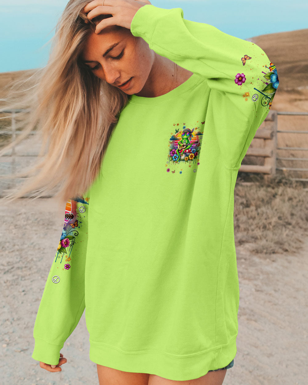 Just Breathe Everything Is Going To Be Okay Peace Frog Playing Guitar AOP Shirts _2_ WVYTs