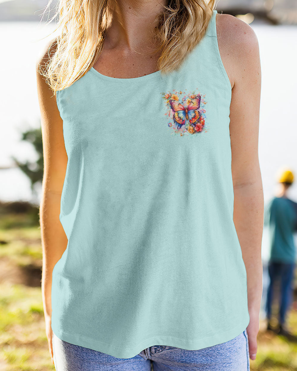 Just Breathe Everything Is Going to Be Okay Colorful Butterfly AOP Shirts _6_ iz9UC