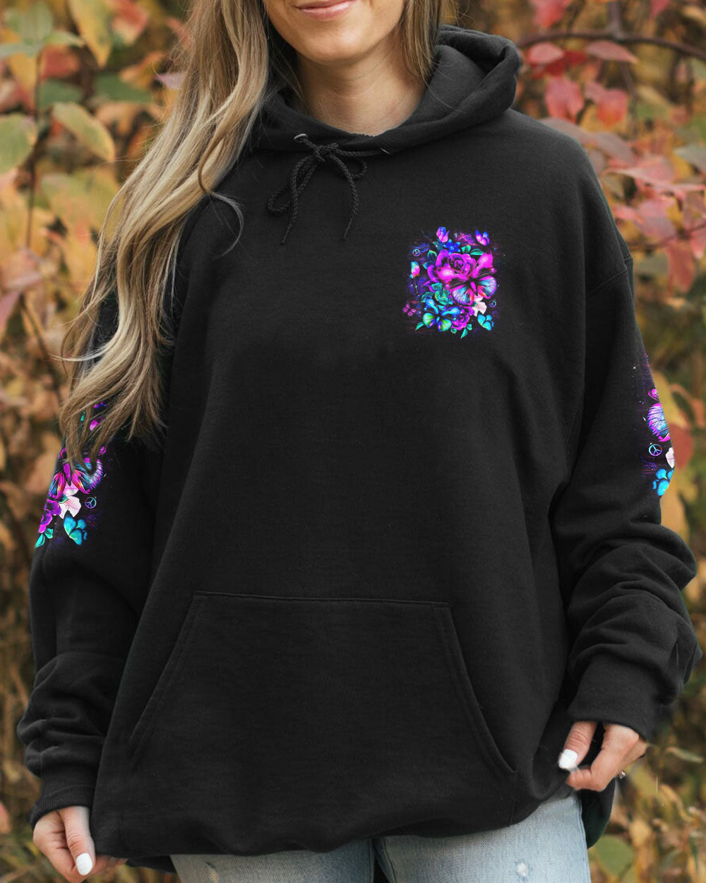 Just Breathe Everything Is Going to Be Okay Colorful Floral Butterfly AOP Shirts _7_ 3u72l