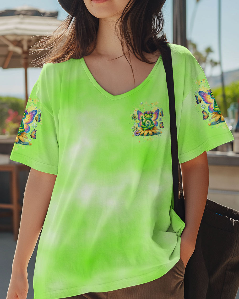 Just Breathe Everything Is Going to Be Okay Frog Meditating Peace AOP Shirts _2_ 2Ha98