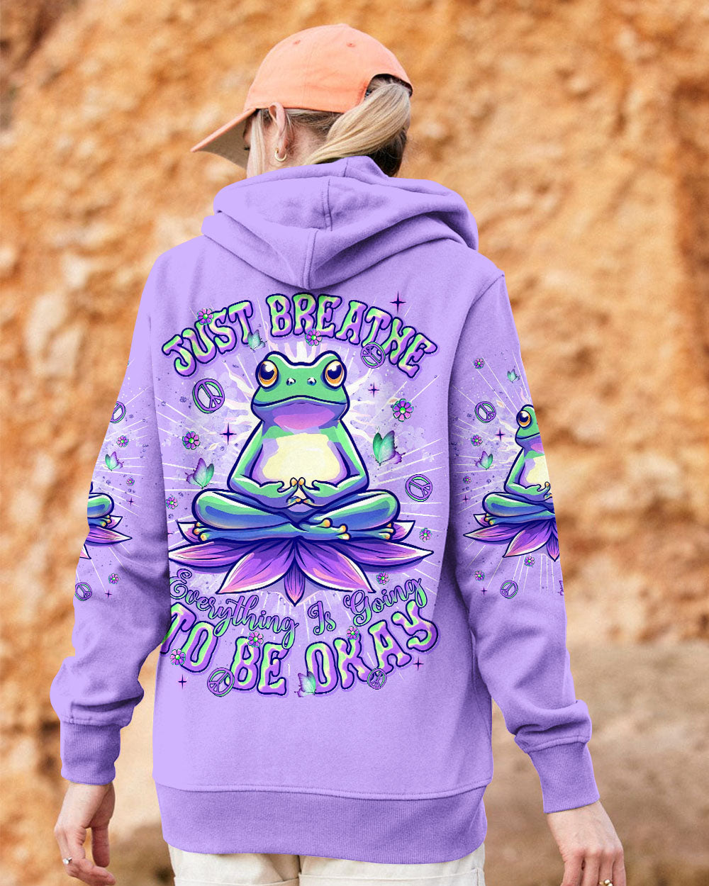 Just Breathe Everything Is Going to Be Okay Frog Mindful Yoga AOP Shirts _11_ ue8Cm