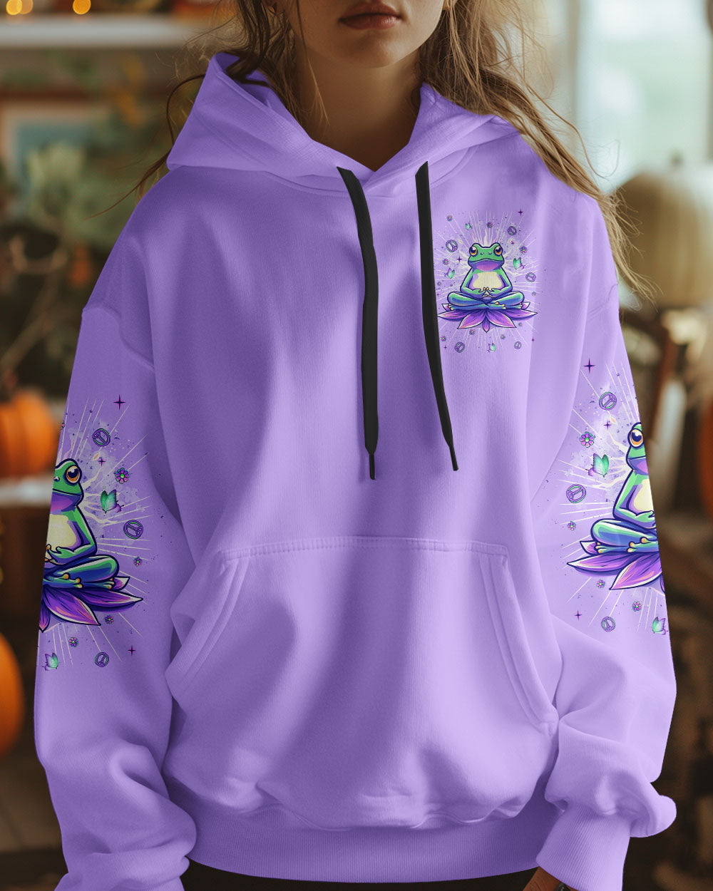 Just Breathe Everything Is Going to Be Okay Frog Mindful Yoga AOP Shirts _2_ JsZ2i