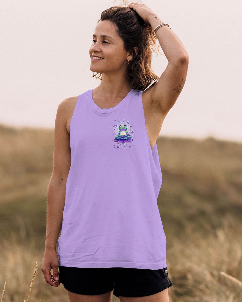 Just Breathe Everything Is Going to Be Okay Frog Mindful Yoga AOP Shirts _8_ 6ek37