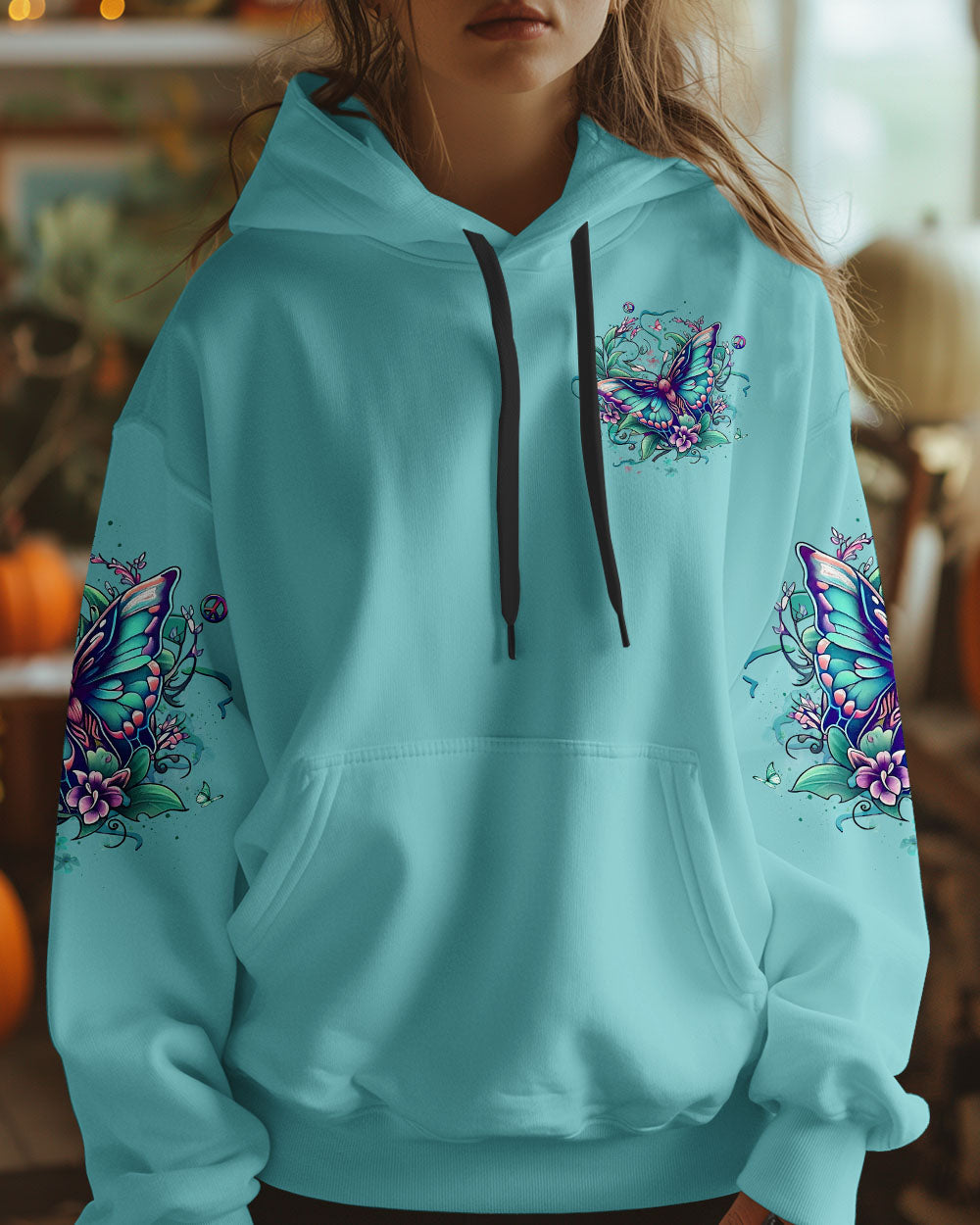 Just Breathe Everything Is Going to Be Okay Motivational Butterfly Quote AOP Shirts _14_ lh4v7