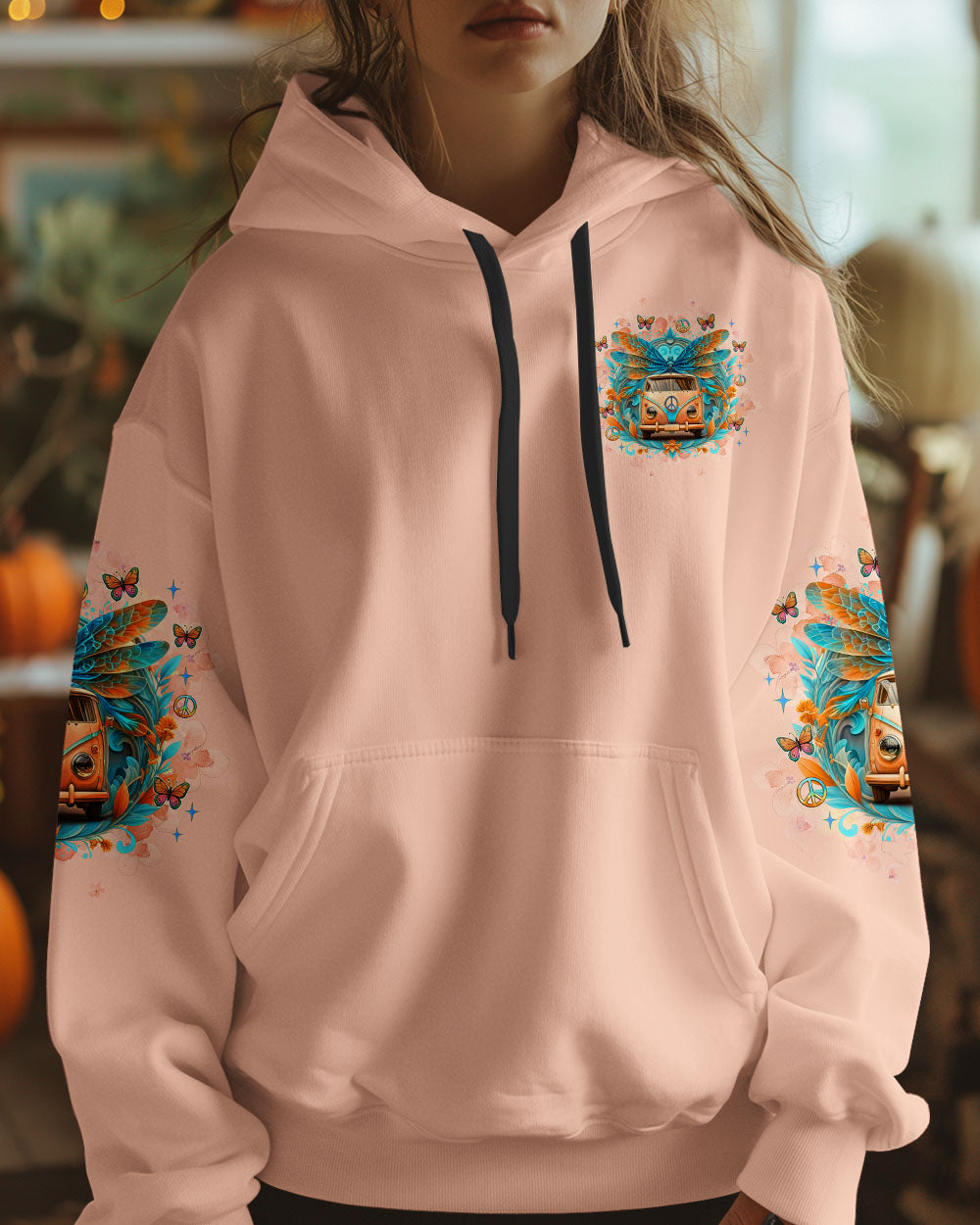 Just Breathe Everything Is Going to Be Okay Peace Van and Butterflies AOP Shirts _14_ zk9lJ