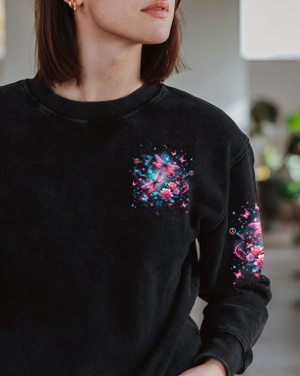 Just Breathe Everything Is Going to Be Okay Tee Inspirational Dragonfly Peaceful Quote AOP Shirts _9_ aUsDp