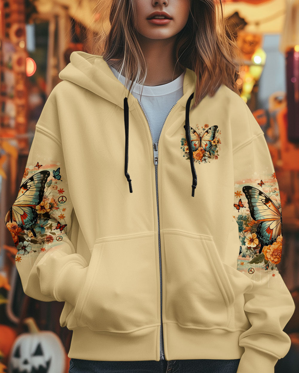 Just Breathe Everything Is Going to Be Okay Vintage Butterfly and Floral AOP Shirts _10_ Mzdvh