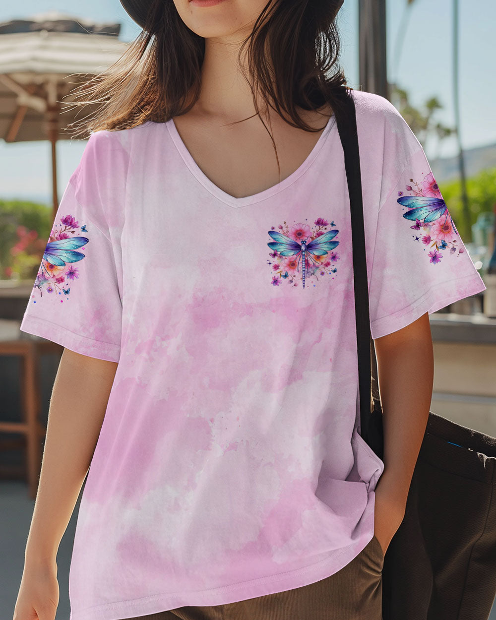 Just Breathe Everything Will Be Okay Tie Dye Dragonfly Inspirational AOP Shirts _2_ ZXtH6