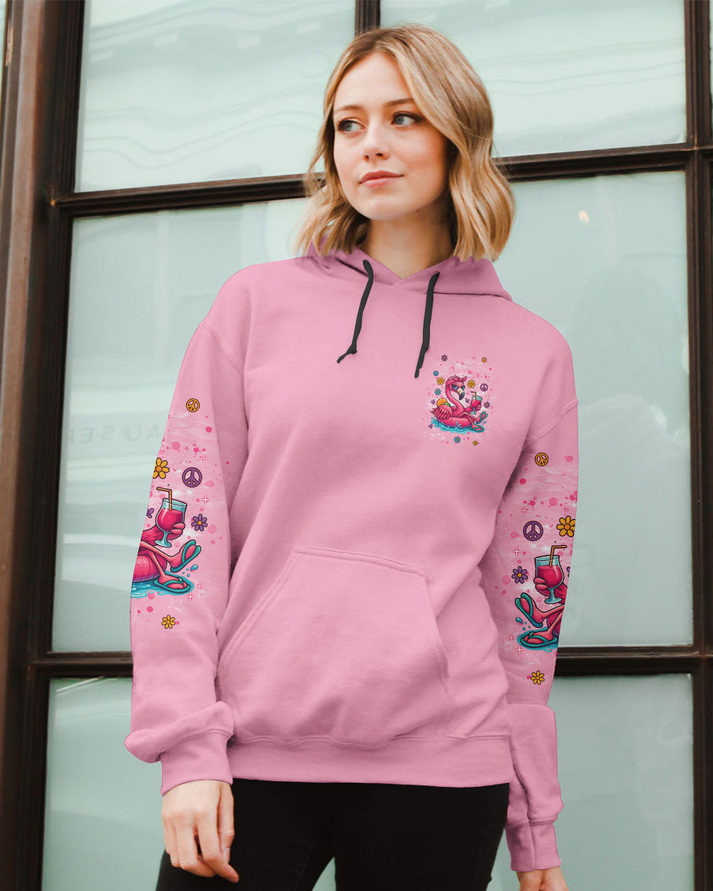 Just Keep On Chilling Stay Wild _26 Free Pink Flamingo Cute Summer AOP Shi _6_ uWlvb