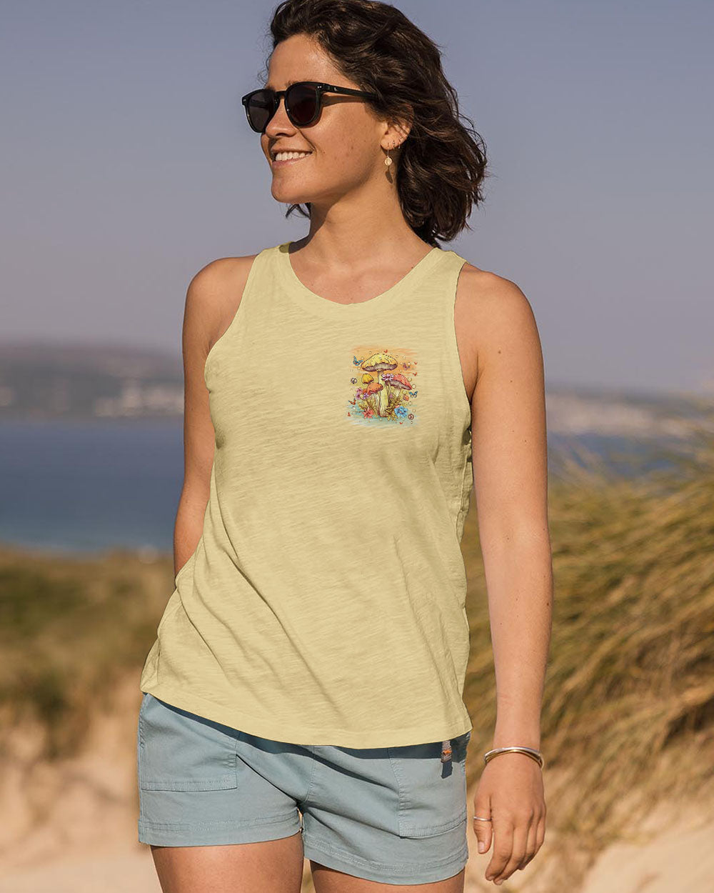 Just a Girl Who Loves Mushrooms Cute Mushroom Nature Graphic for Women AOP Shirts _6_ Yuck1
