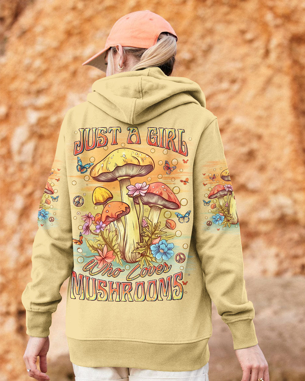 Just a Girl Who Loves Mushrooms Cute Mushroom Nature Graphic for Women AOP Shirts _9_ tqYOP