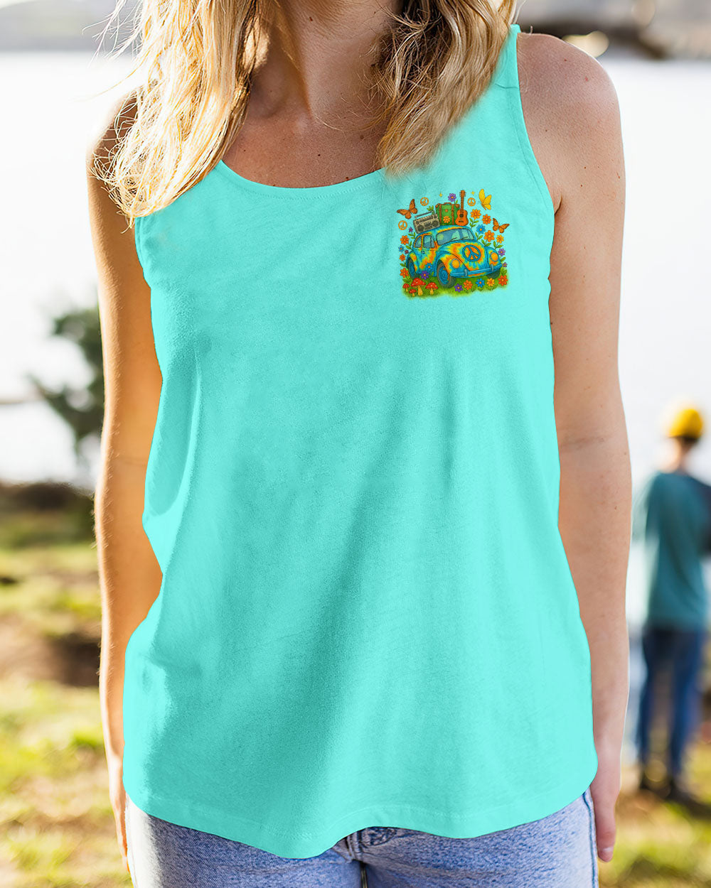 Just a Girl with a Gypsy Soul Peace Sign Car Tie Dye Design for Women AOP Shirts _13_ C5mFV