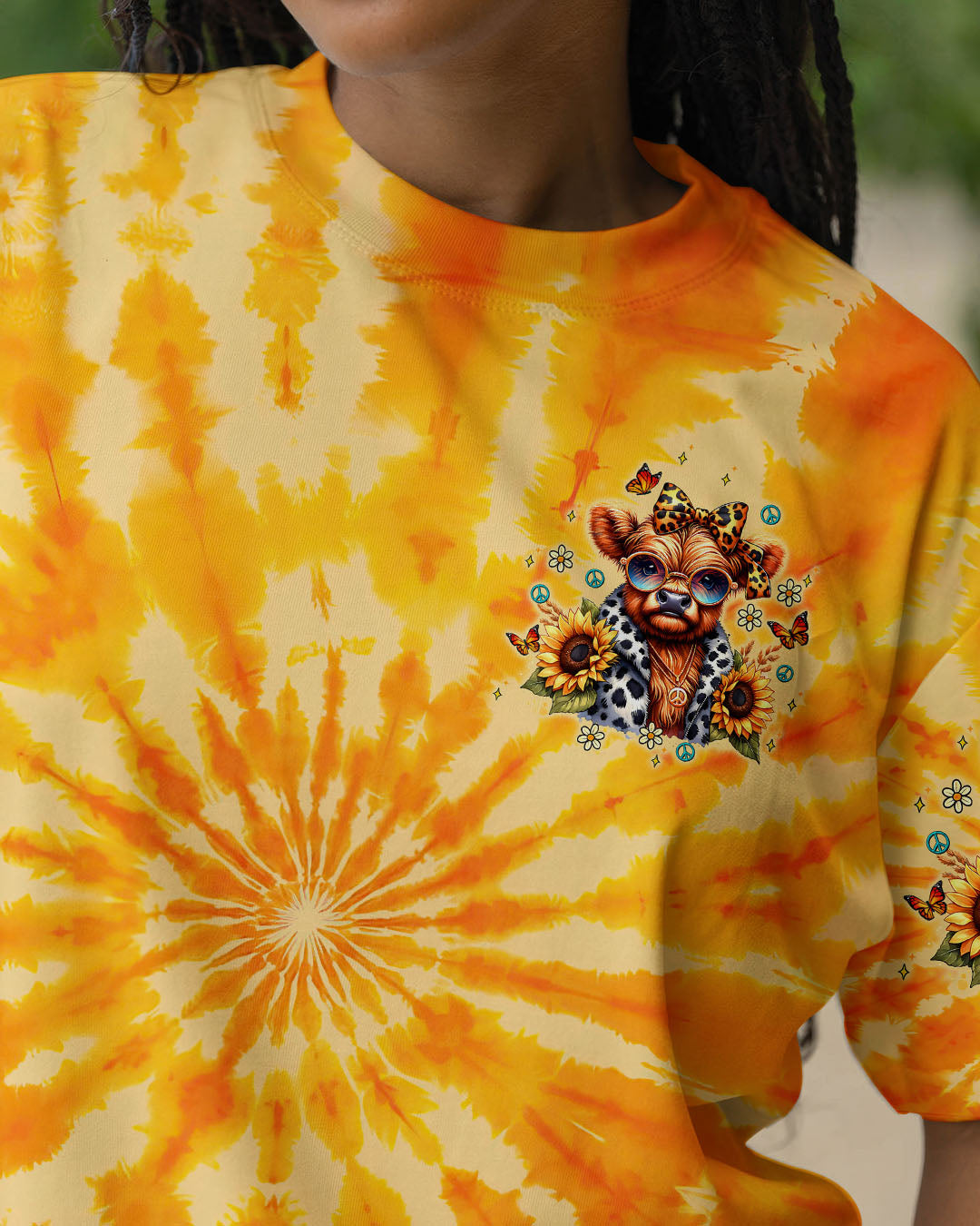 Kinda Boujee Kinda Broke Adorable Cow in Sunglasses _26 Sunflower Design AOP Shirts _13_ vGtKp