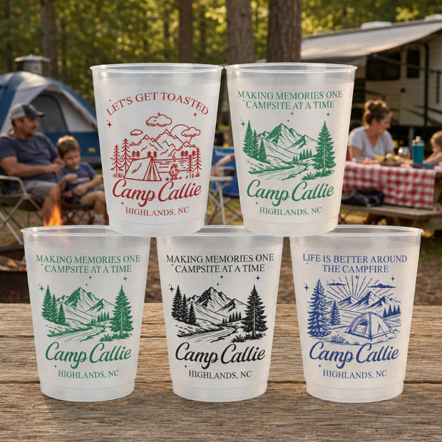 Let's Get Toasted, Camping Party, Party Trip - Personalized Party Cups - Gifts For Campers