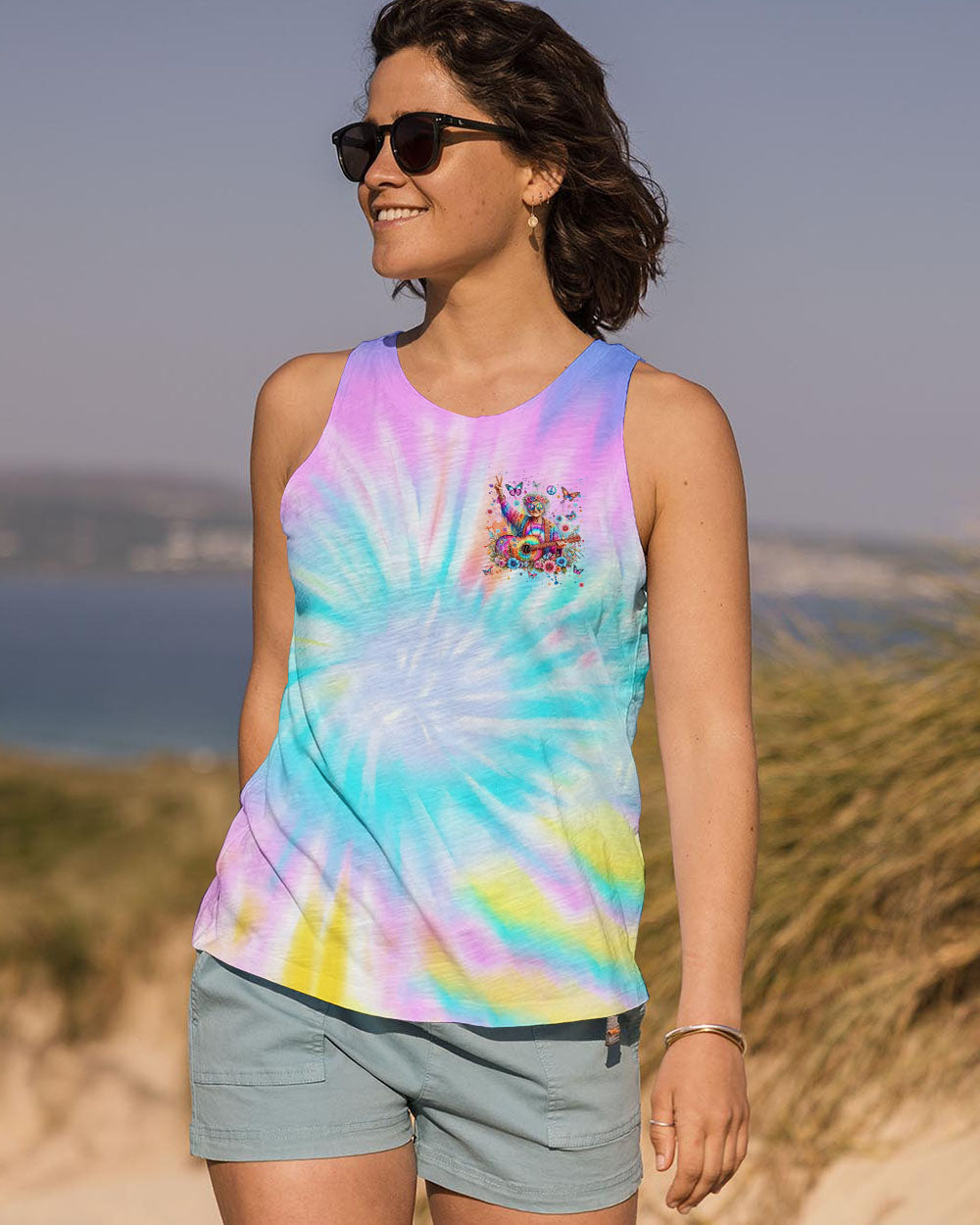 Lifes Too Short to Worry Just Be Groovy Tie Dye Hippie Peace and Love AOP Shirts _10_ ZENg0