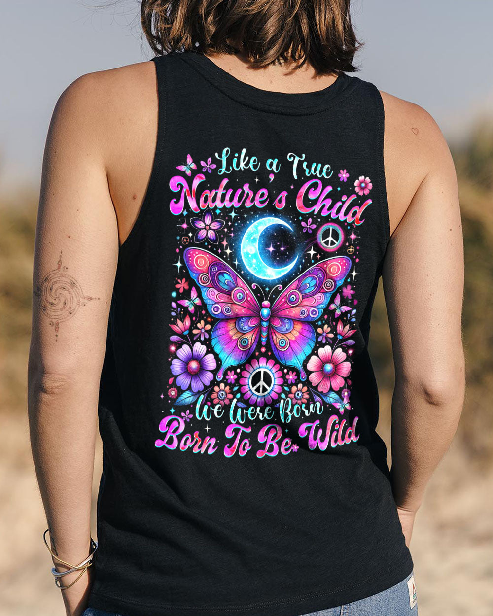 Like a True Nature_E2_80_99s Child We Were Born to Be Wild Psychedelic Butterfly Graphic AOP Shirts _13_ e10ly