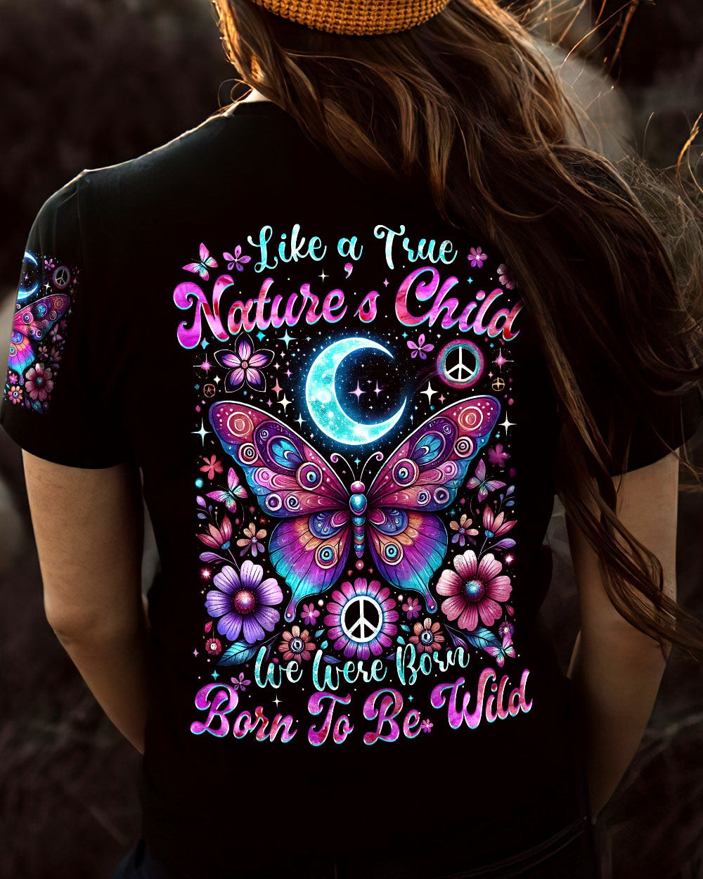 Like a True Nature_E2_80_99s Child We Were Born to Be Wild Psychedelic Butterfly Graphic AOP Shirts _5_ HjvG5