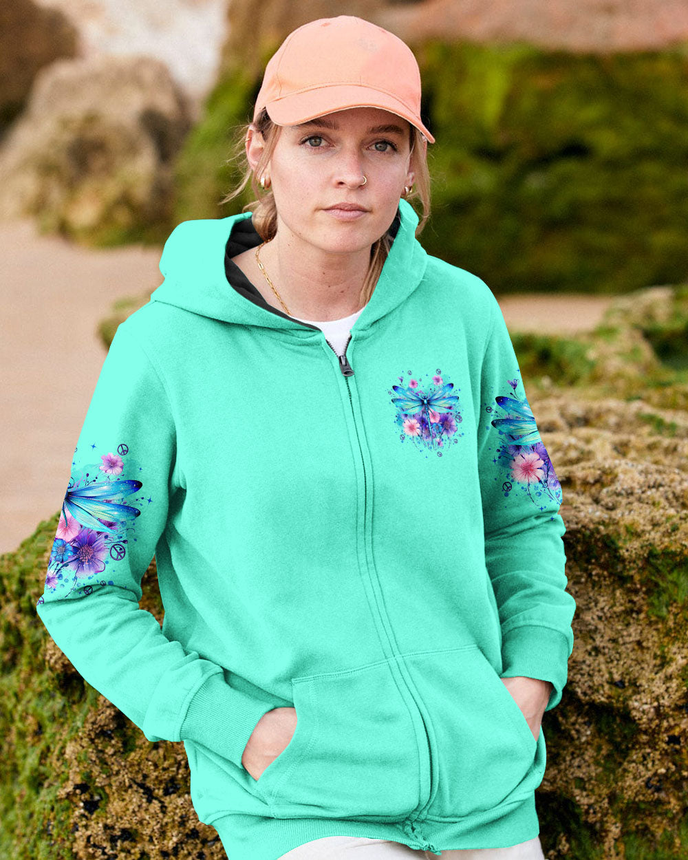 Listen to the Wind Listen to Your Heart Dragonfly and Wildflower Quote Tee AOP Shirts _11_ Jie1j