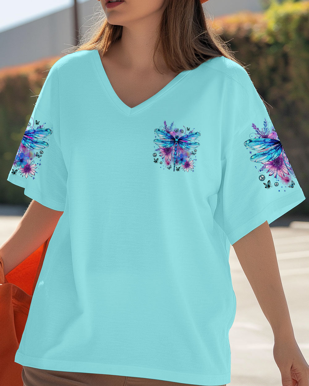Listen to the Wind Listen to your Heart Dragonfly Inspirational Nature Tee for Women AOP Shirts _4_ dhT0l