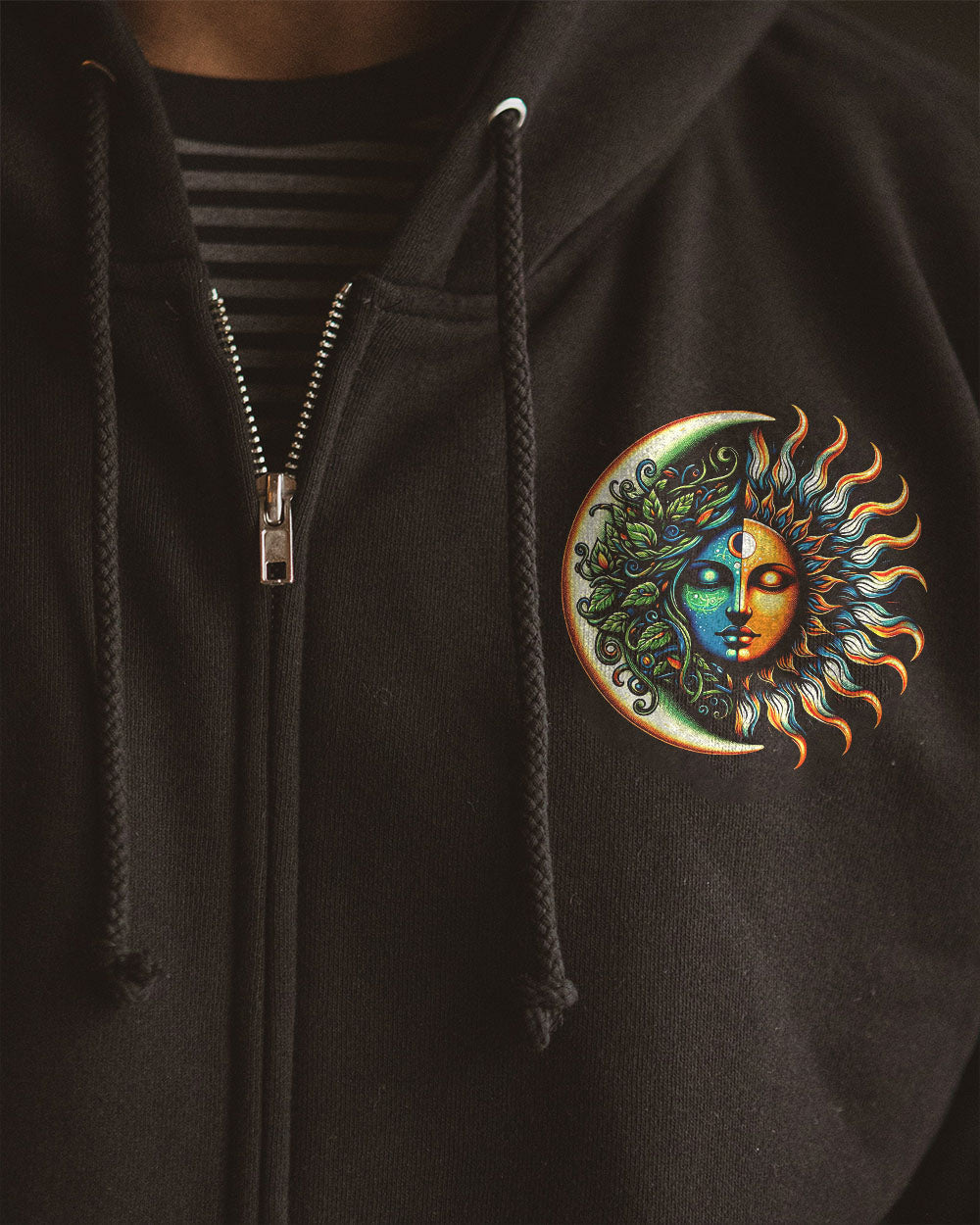 Live by the Sun Feel by the Moon Move by the Stars Celestial Moon and Sun AOP Shirts _10_ RDKew