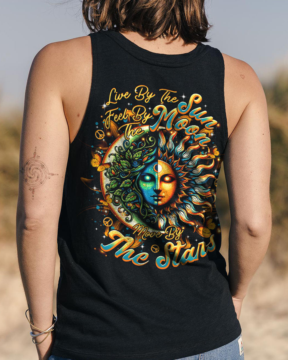 Live by the Sun Feel by the Moon Move by the Stars Celestial Moon and Sun AOP Shirts _13_ eoAla