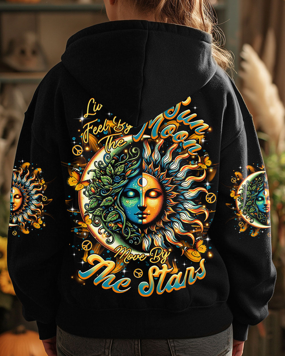 Live by the Sun Feel by the Moon Move by the Stars Celestial Moon and Sun AOP Shirts _1_ 4mIVO