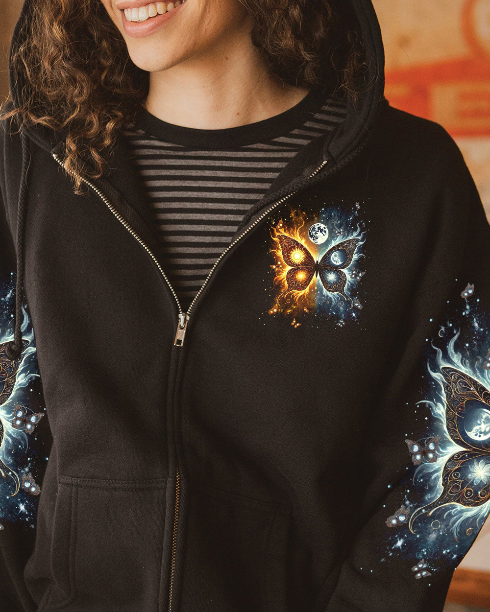 Live by the Sun Feel by the Moon Move by the Stars Cosmic Butterfly AOP Shirts _8_ DouvP