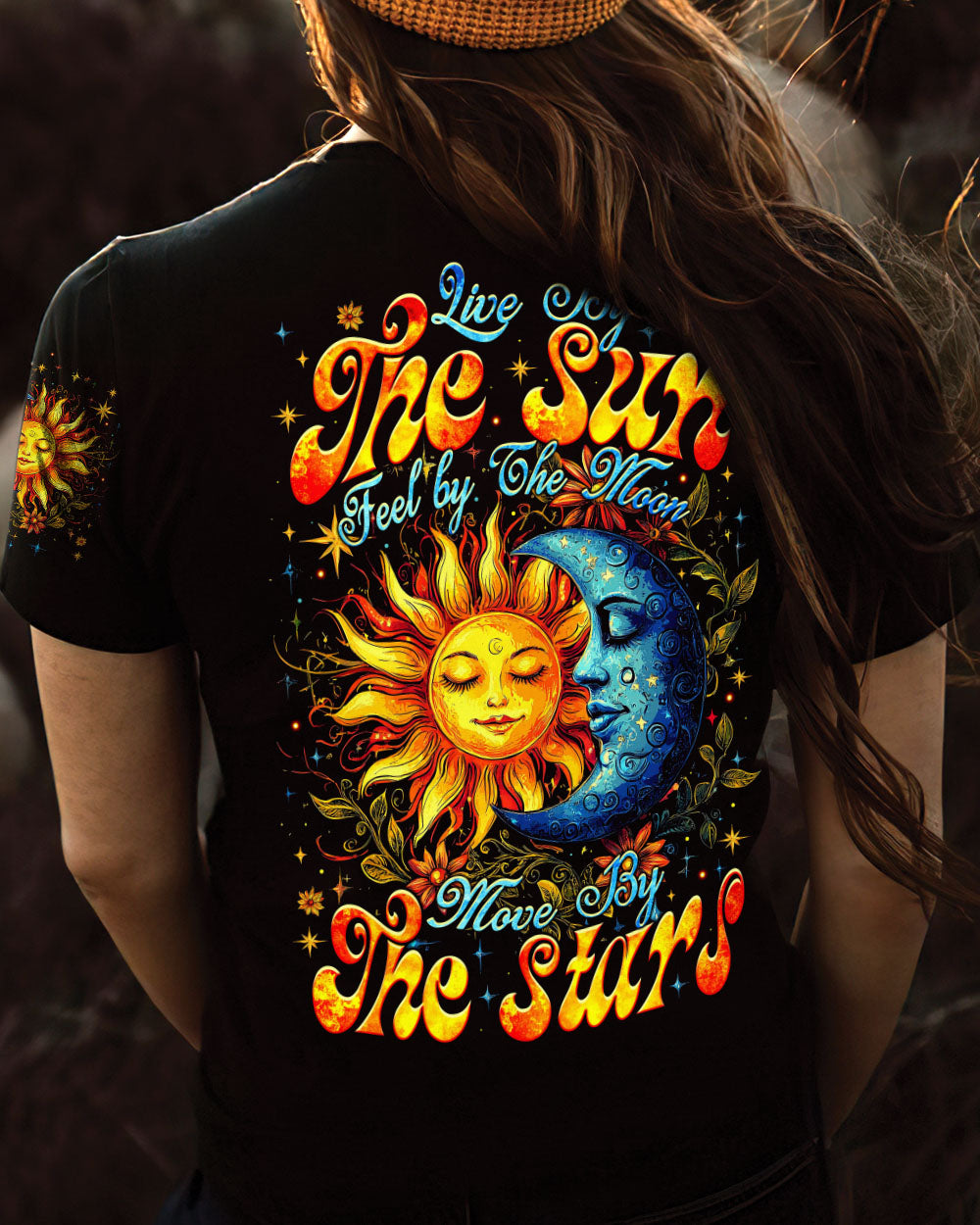 Live by the Sun Feel by the Moon Move by the Stars Mystical Astrology AOP Shirts _3_ KJwH5