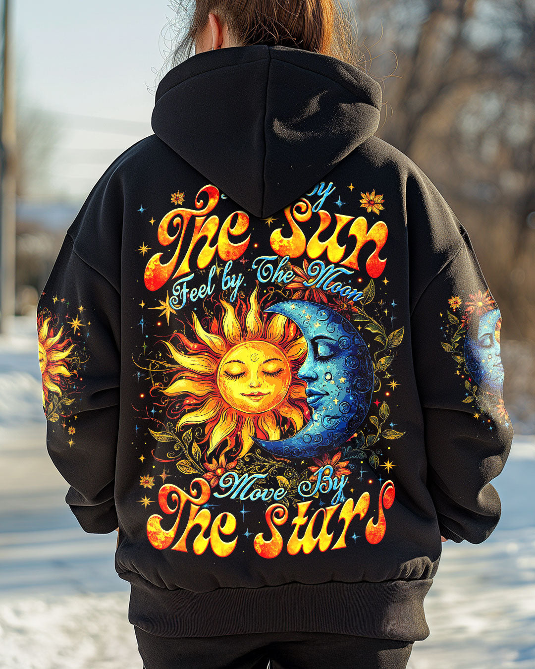 Live by the Sun Feel by the Moon Move by the Stars Mystical Astrology AOP Shirts _5_ j6B8h