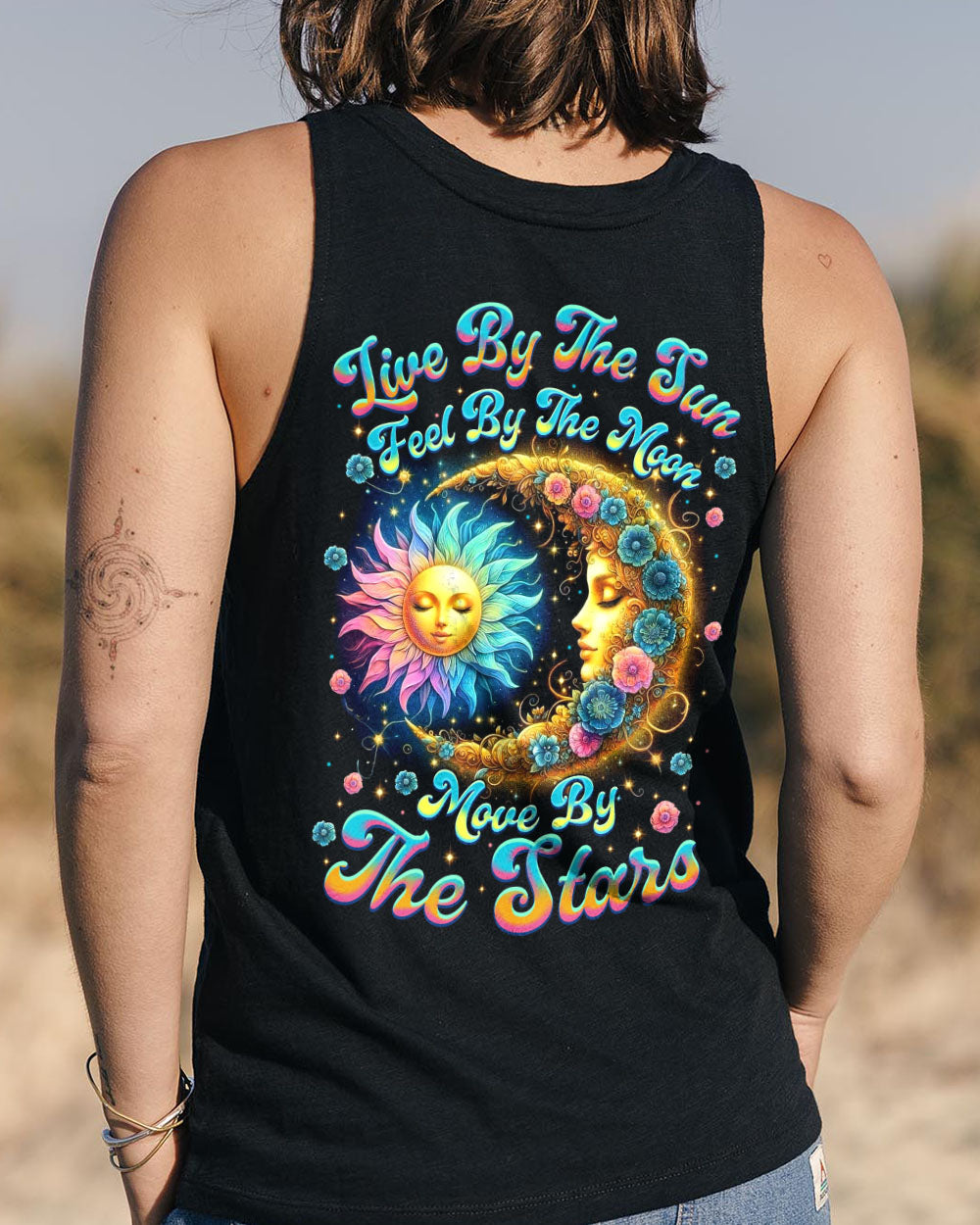 Live by the Sun Feel by the Moon Move by the Stars Spiritual Celestial AOP Shirts _11_ L2toA