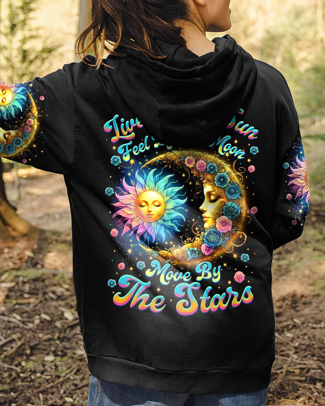Live by the Sun Feel by the Moon Move by the Stars Spiritual Celestial AOP Shirts _5_ LoDhS