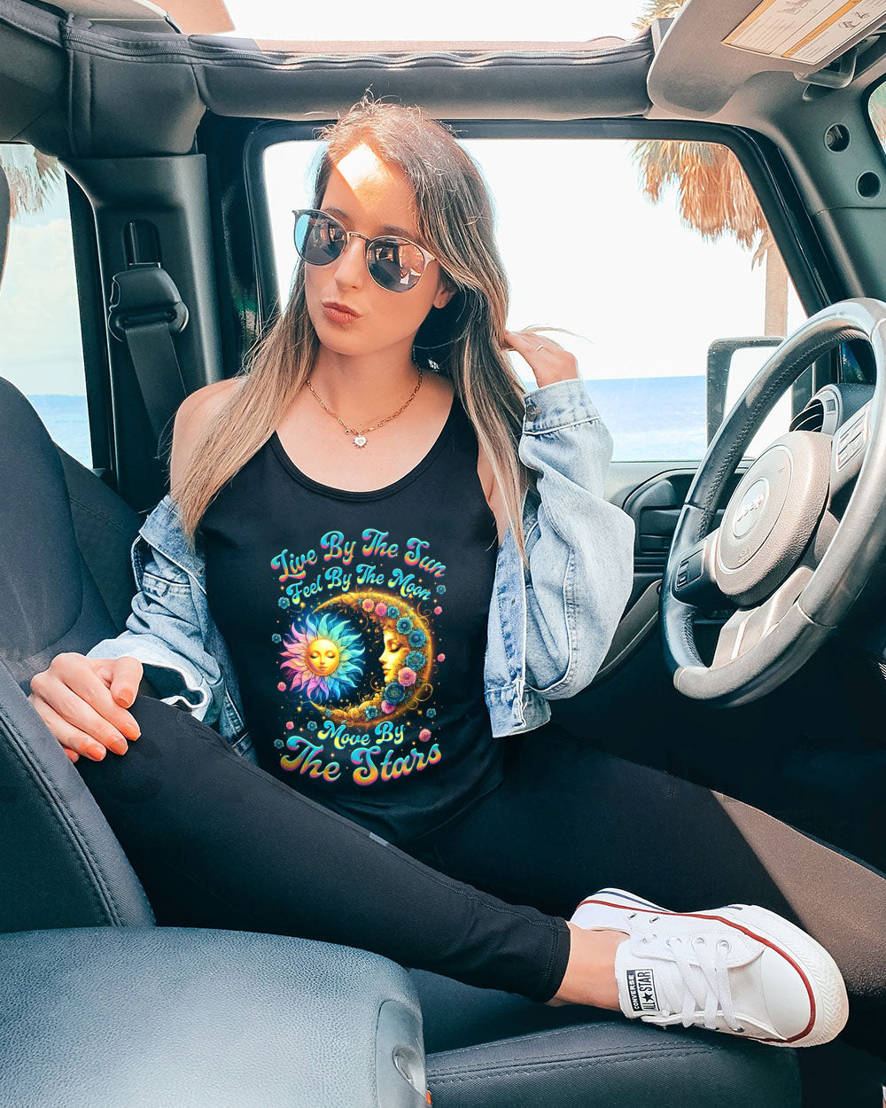 Live by the Sun Feel by the Moon Move by the Stars Spiritual Celestial AOP Shirts _9_ B0tTK