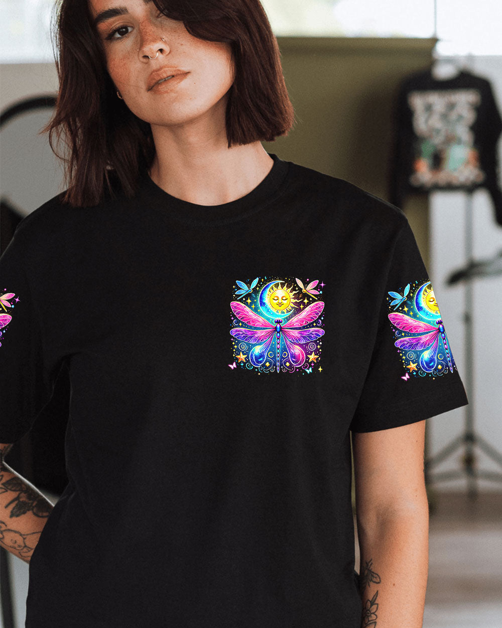 Live by the Sun Feel by the Moon Move by the Stars Spiritual Dragonfly AOP Shirts _11_ caUKu