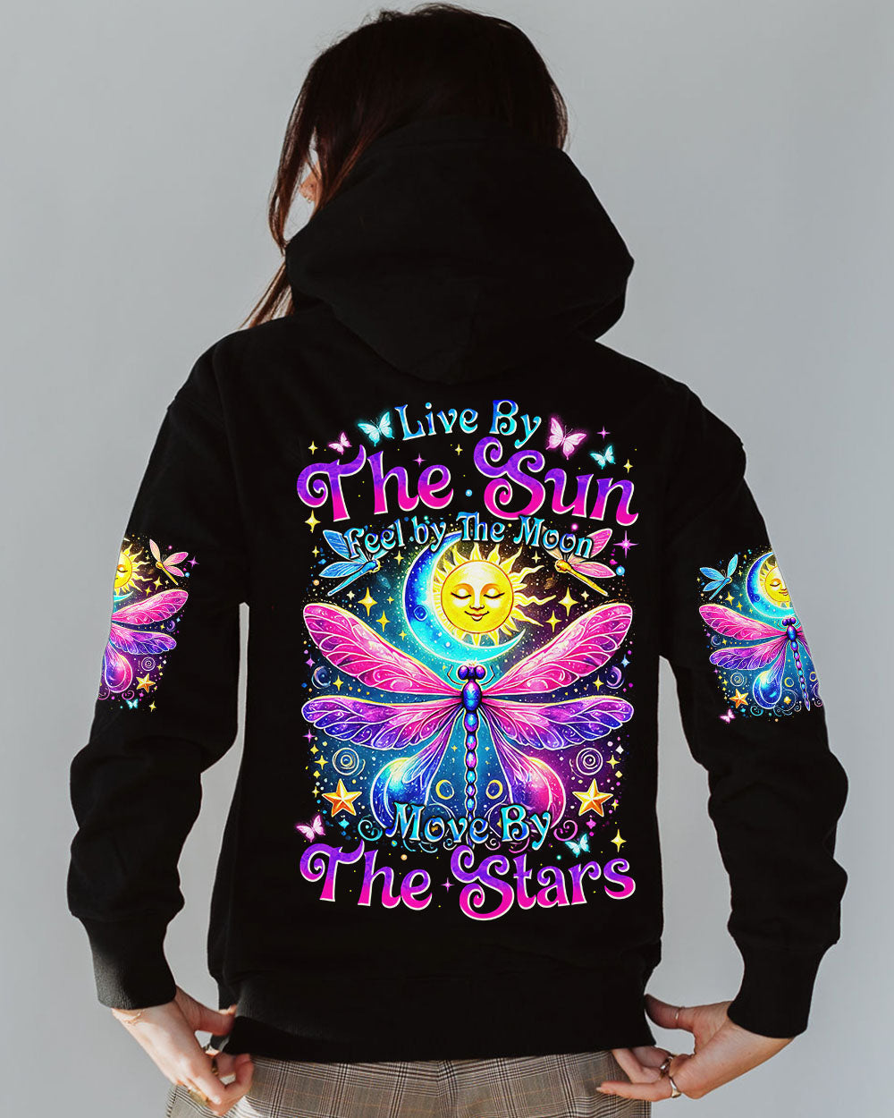 Live by the Sun Feel by the Moon Move by the Stars Spiritual Dragonfly AOP Shirts _3_ hEWNK