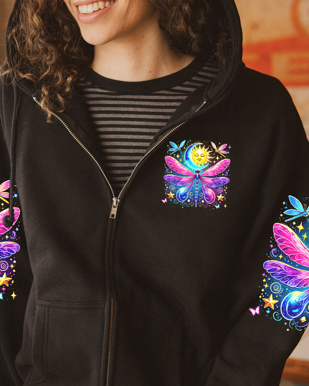 Live by the Sun Feel by the Moon Move by the Stars Spiritual Dragonfly AOP Shirts _5_ yXvEP