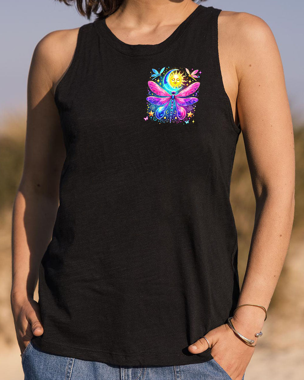 Live by the Sun Feel by the Moon Move by the Stars Spiritual Dragonfly AOP Shirts _7_ cJSgJ
