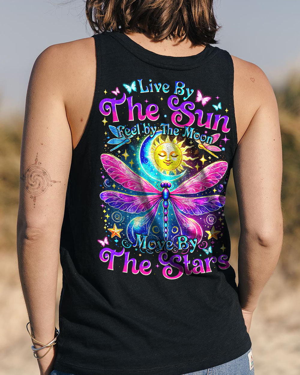 Live by the Sun Feel by the Moon Move by the Stars Spiritual Dragonfly AOP Shirts _8_ pMAi1