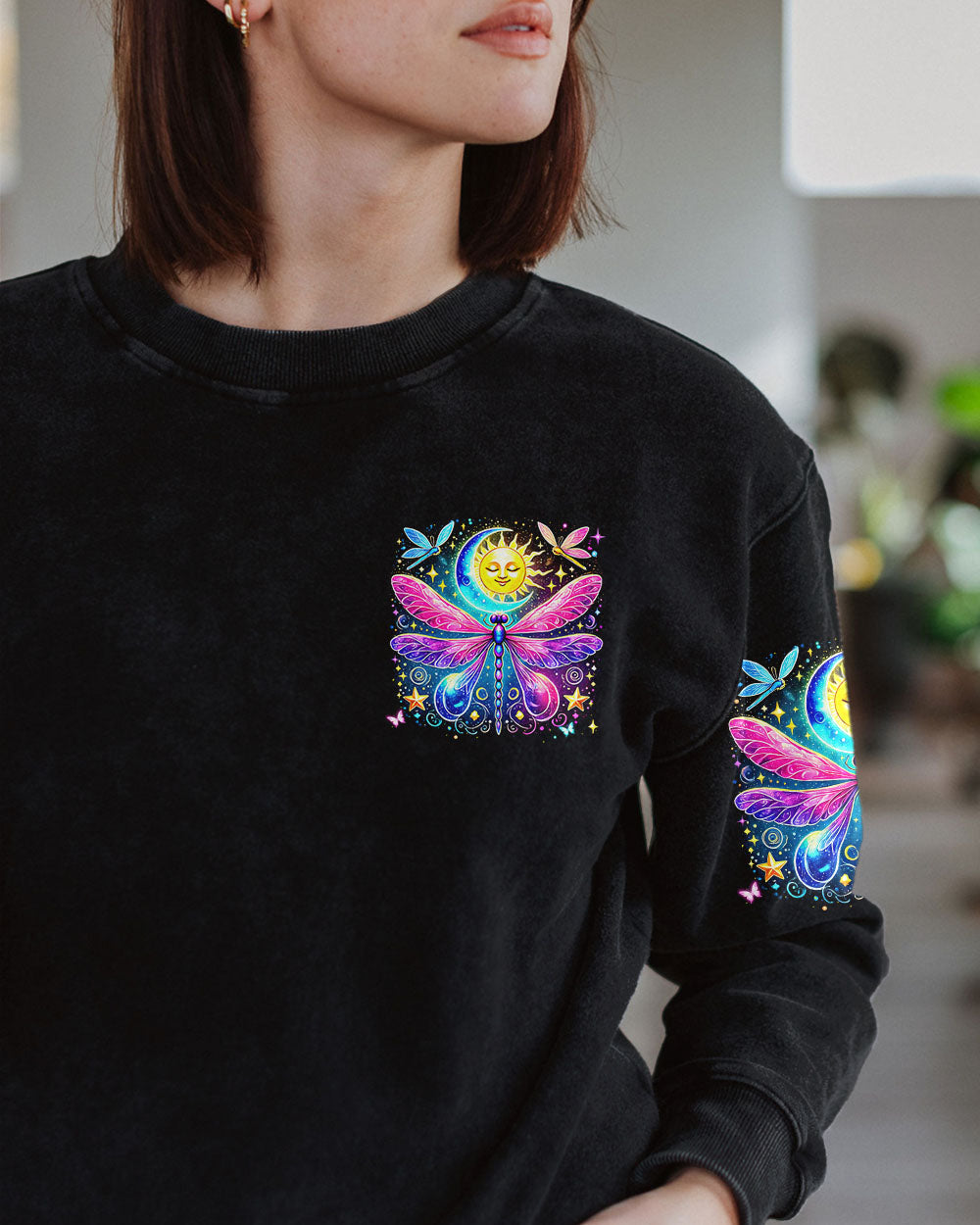 Live by the Sun Feel by the Moon Move by the Stars Spiritual Dragonfly AOP Shirts _9_ 7Jcno