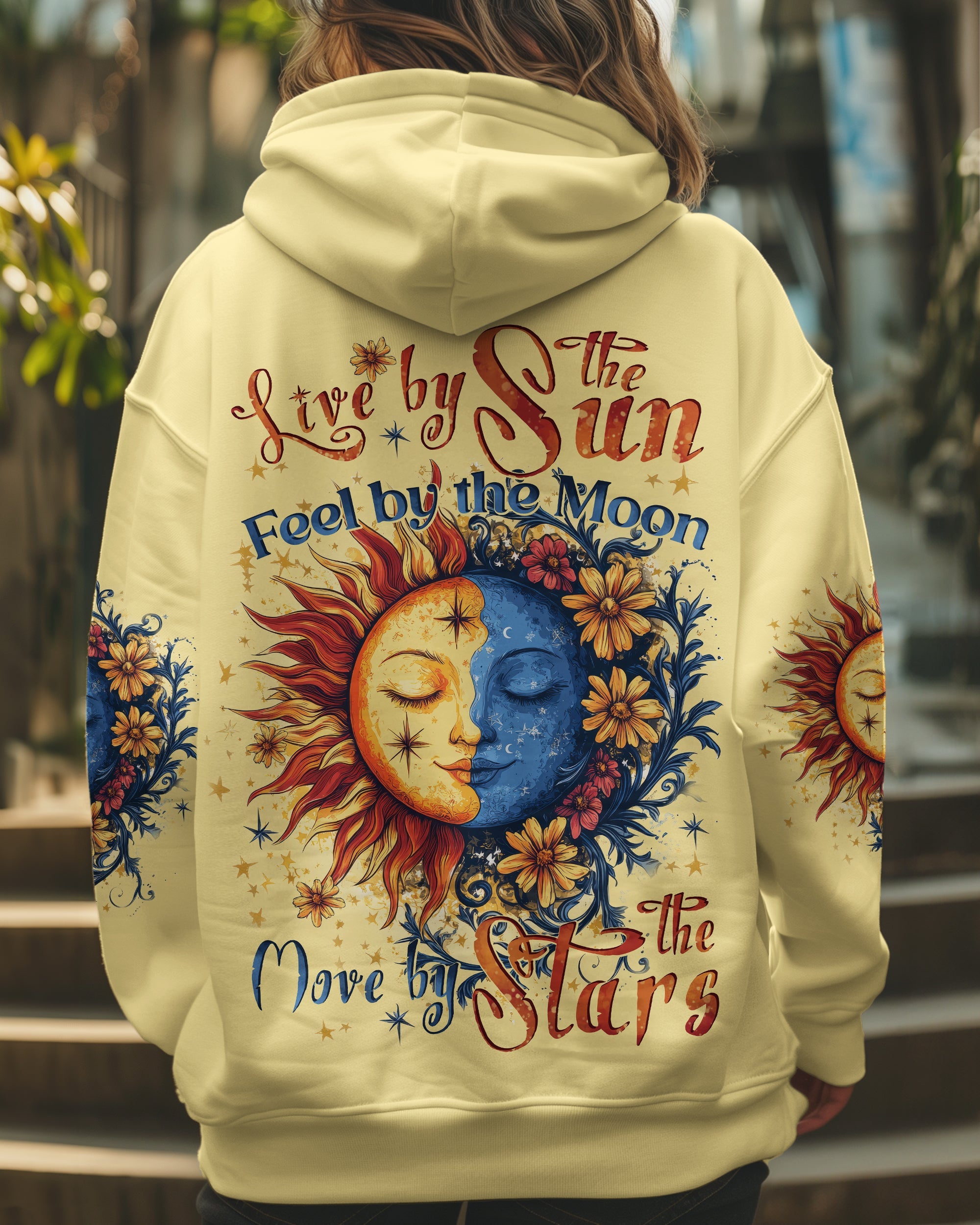 Live by the Sun Feel by the Moon Move by the Stars Sun Moon Stars Graphic AOP Shirts _12_ lOh52