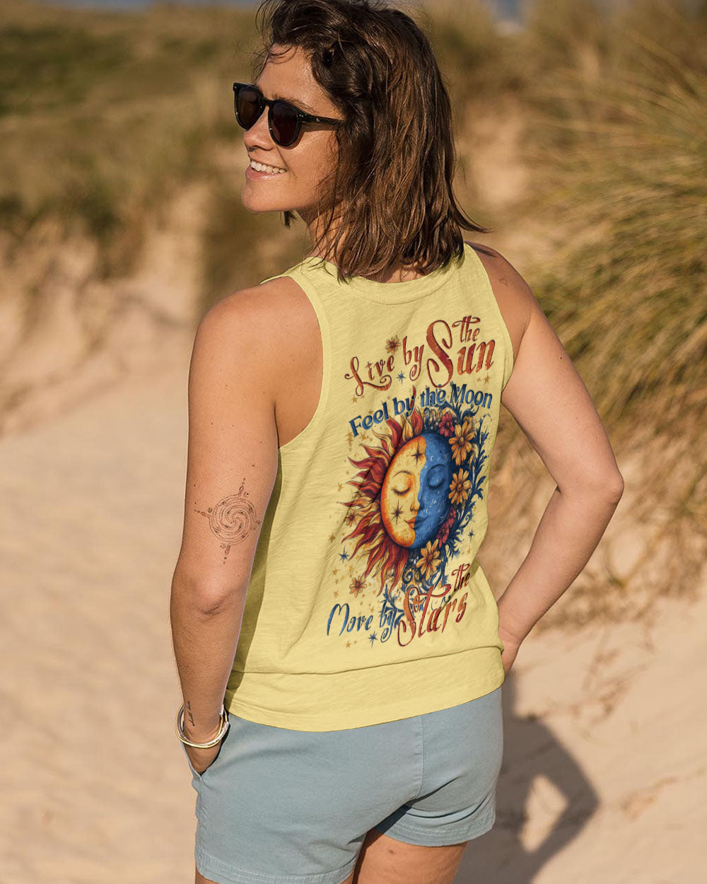 Live by the Sun Feel by the Moon Move by the Stars Sun Moon Stars Graphic AOP Shirts _5_ IAZgo