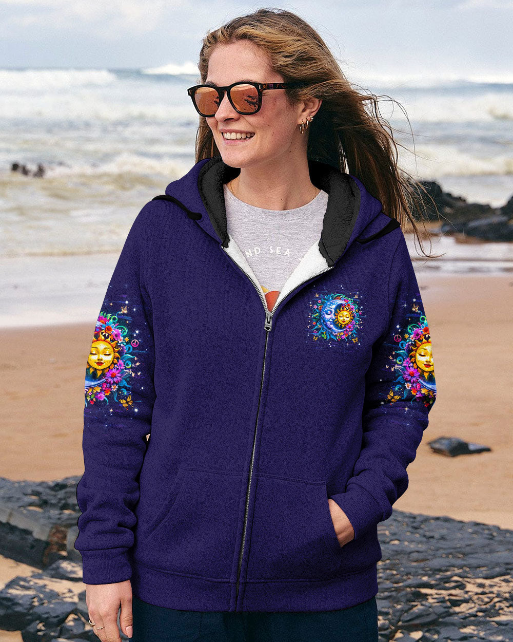 Live by the Sun Feel by the Moon Move by the Stars Sun and Moon Graphic AOP Shirts _10_ Kwbn6