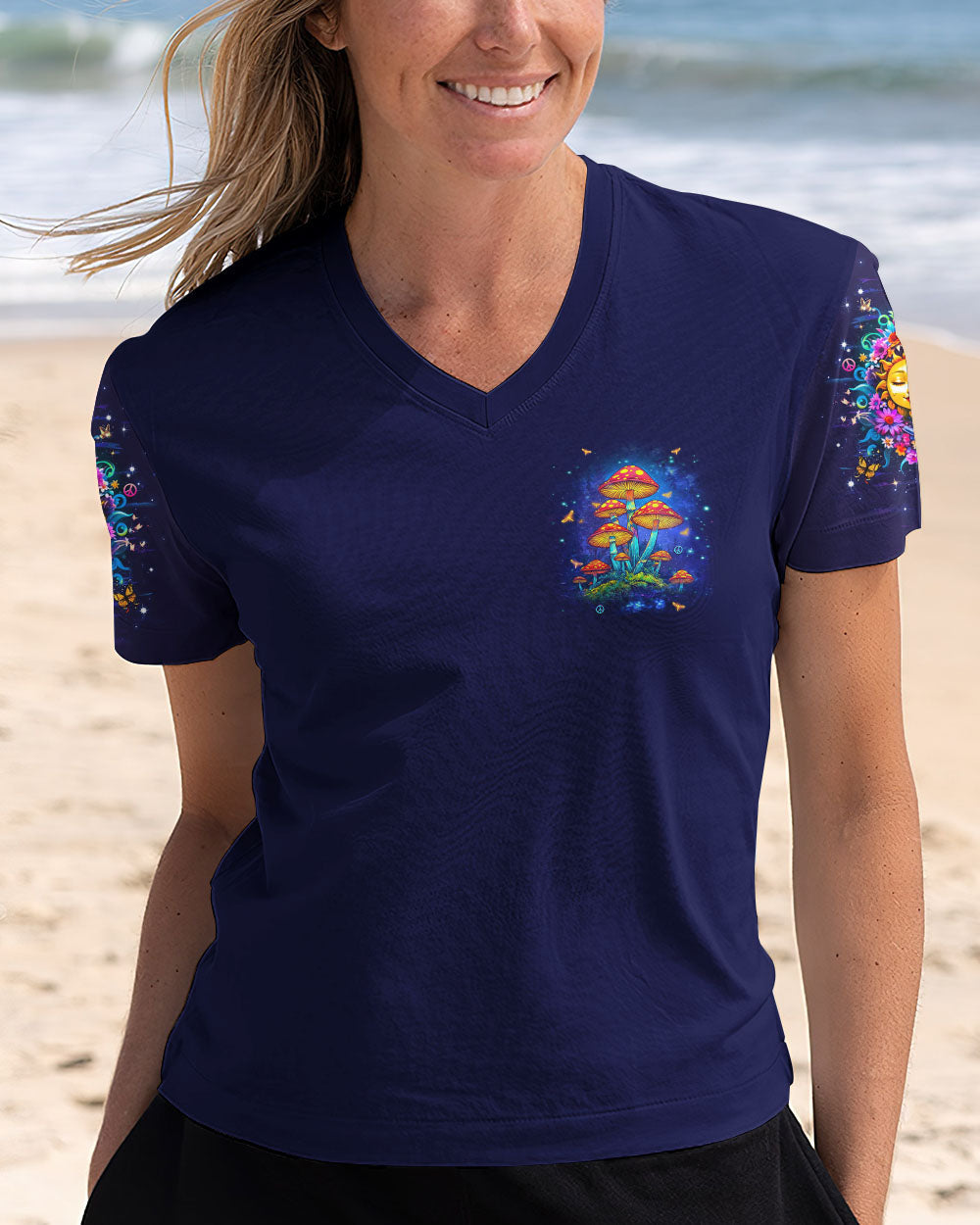 Live by the Sun Feel by the Moon Move by the Stars Sun and Moon Graphic AOP Shirts _4_ W946L