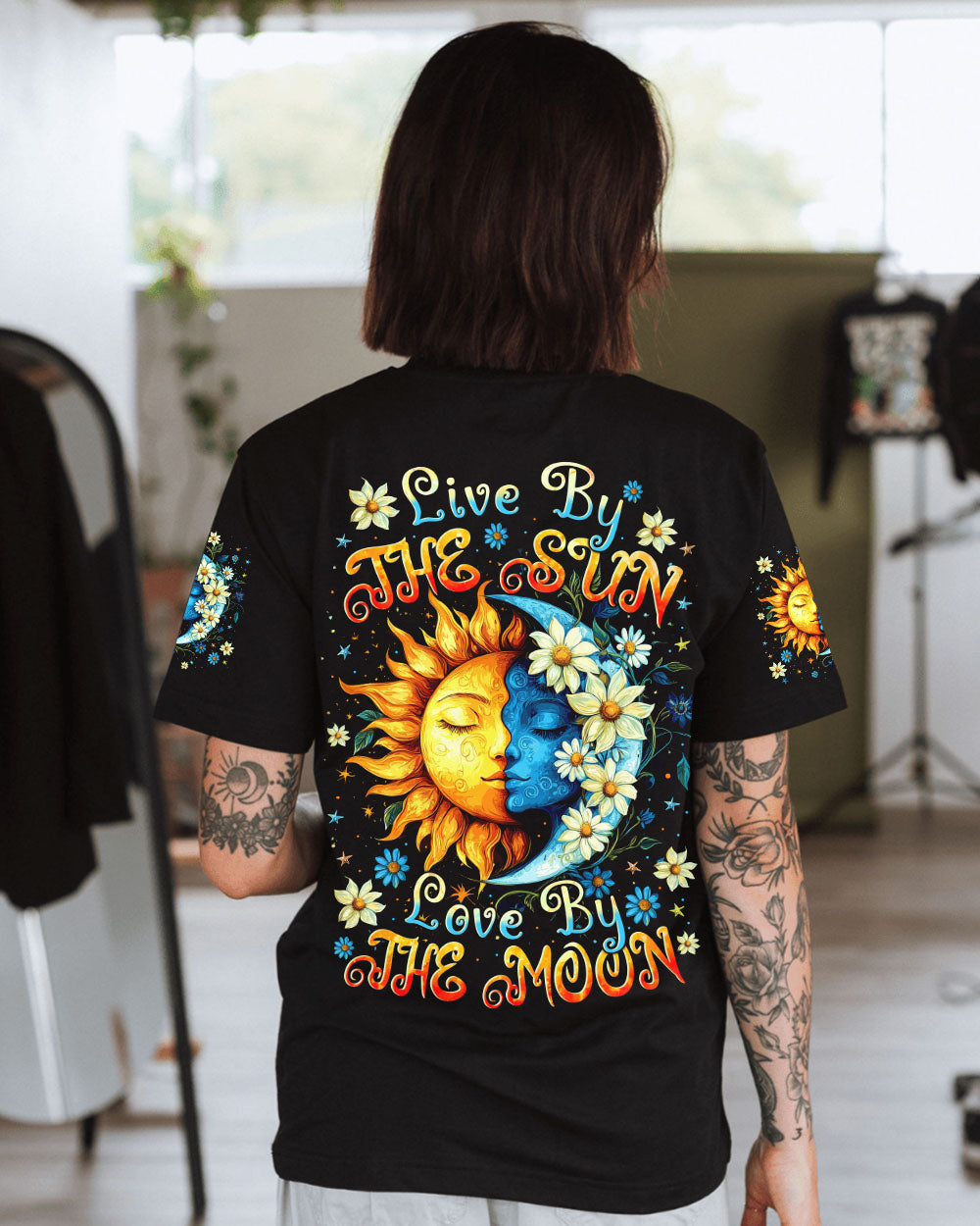 Live by the Sun Love by the Moon Celestial Boho Graphic AOP Shirts _10_ VTHeh