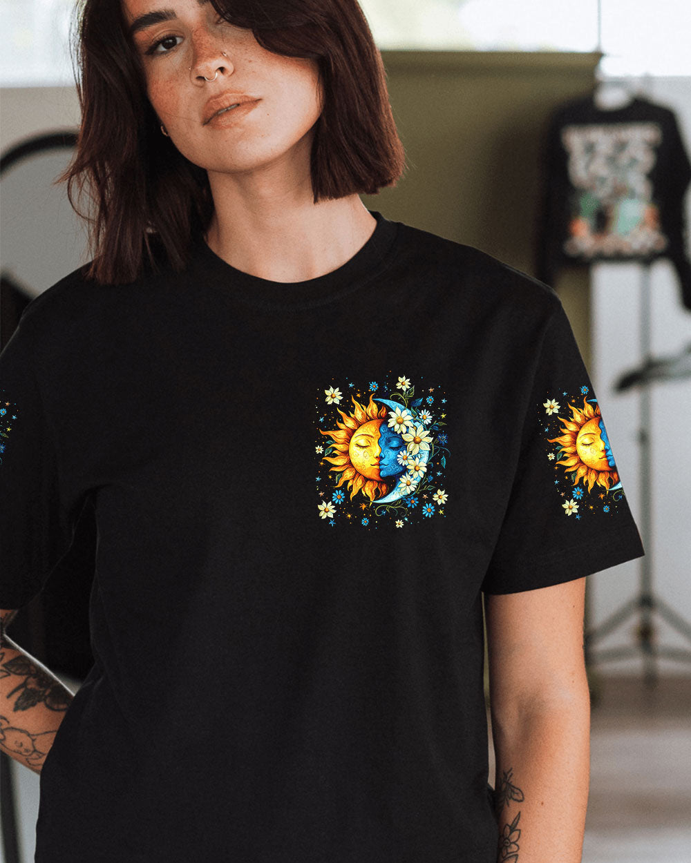 Live by the Sun Love by the Moon Celestial Boho Graphic AOP Shirts _9_ g6pxB